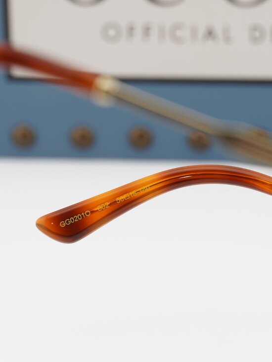 Gucci GG0201O 002 Square Eyeglasses - Havana 50mm main image 5